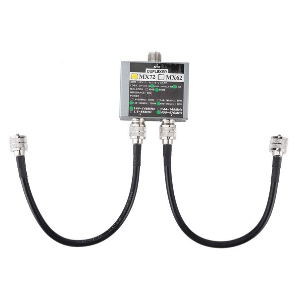 Leapiture UHF-VHF Duplexer, MX72-Duplexer Transit Station Duplexer 44-148 MHz 400-470