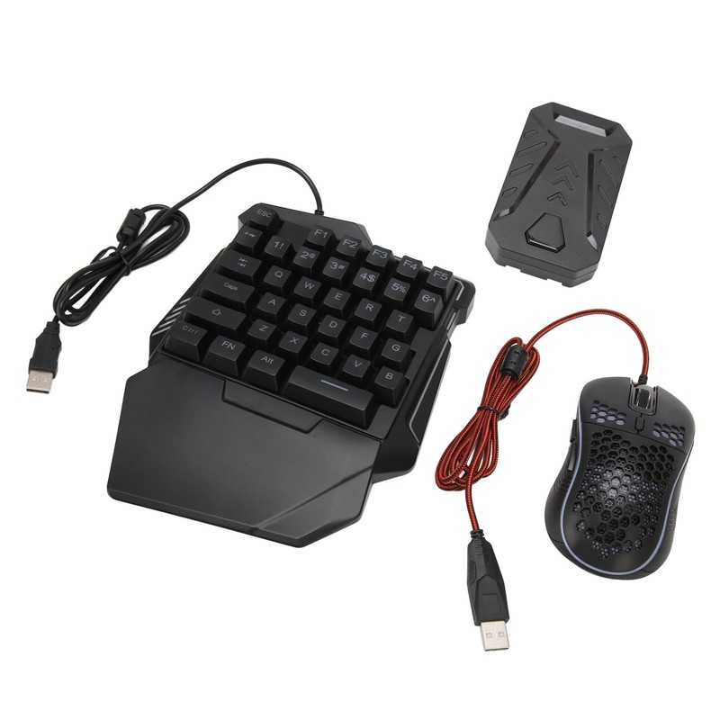RGB Keyboard and Converter Set, Gaming Keyboard Converter for Android,
