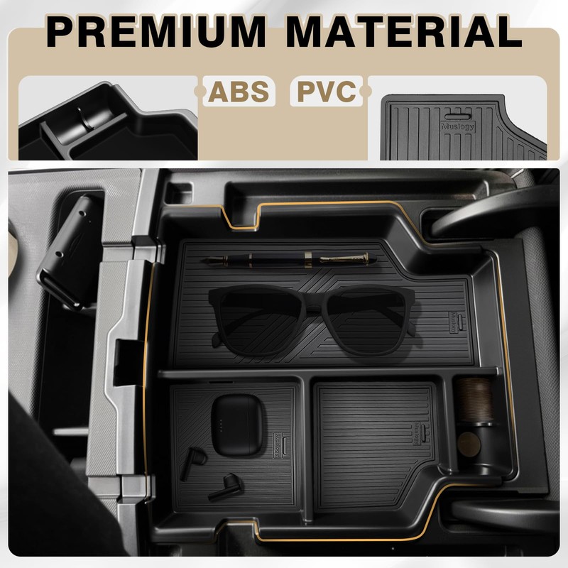 Muslogy Center Console Organizer Fits for 2014-2019 Chevy Silverado/GMC Sierra