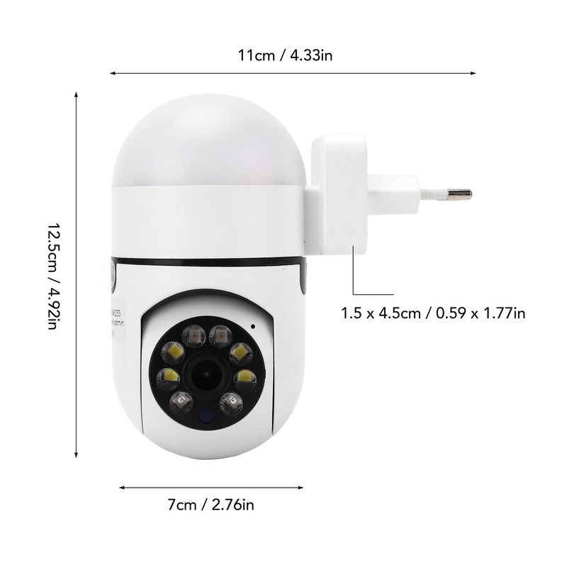 Wireless Camera Night Vision 360° 2MP LED Security Camera for