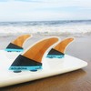 AQUBONA Double Tabs MF FINS Surfboard Fiberglass Fins for Surfing