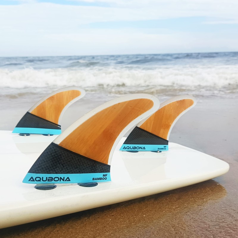 AQUBONA Double Tabs MF FINS Surfboard Fiberglass Fins for Surfing