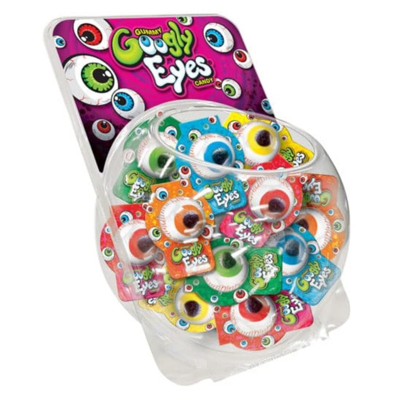 Gummy Googly Eyes Candy, Christmas Bulk Candy Individually Wrapped, 50