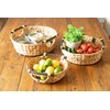 Decorasian Woven Water Hyacinth Storage Basket with Handles - Gift
