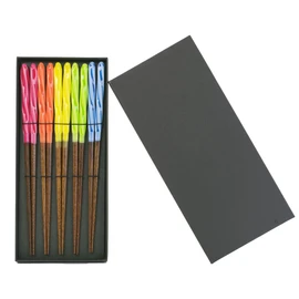 aoba Chopsticks Gift Set Natural Wood Candy Ball neziri 5 Pairs Set