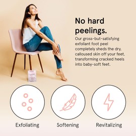 grace & stella Award-Winning Foot Peel Mask - Foot Peeling Mask with Aloe Vera - Moisturizing Foot Mask for Dry Cracked Feet - Foot Exfoliator for Baby Soft Feet (2 Pairs, Unscented) | grace & stella