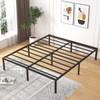 ALDRICH 18 Inch Metal King Size Bed Frame - Black