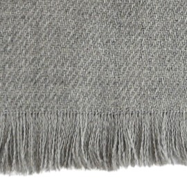 ANDINO ALPACA - 100% Baby Alpaca Wool, Large Scarf | Lightweight, Fine Knitting, Classic | Warm, Soft, Hypoallergenic, Unisex | One Size Fits All (Light Grey)