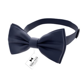 Adam Young Corbata de Moño para Hombres, para Adolescentes Pre-atada y Ajustable, para Boda, Graduación, Eventos Formales, Elegante para Tu Estilo, (Azul Marino, Mediano)