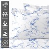 Pizuna Cotton Carrara Marble Blue Printed King Size Oxford Pillow