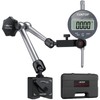 XUNTOP Digital Dial Indicator 1inch/0.0005inch with 132lbs/60kg Magnetic Base,Inch/Metric Conversion