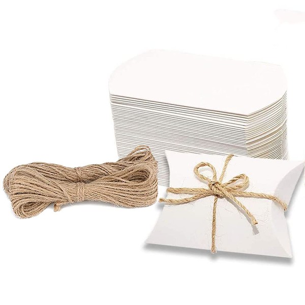 Naiocase Pack of 50 Small Cushion Boxes, Wedding Gift Boxes,