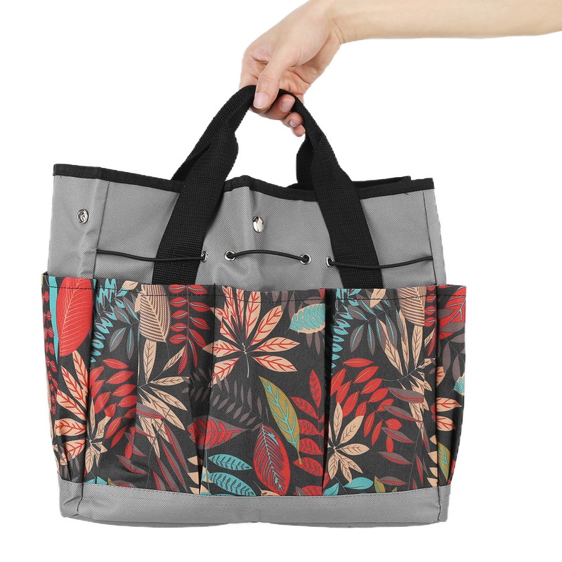 Garden Tote Bag 600D Oxford Cloth Multiple Pockets Lightweight and