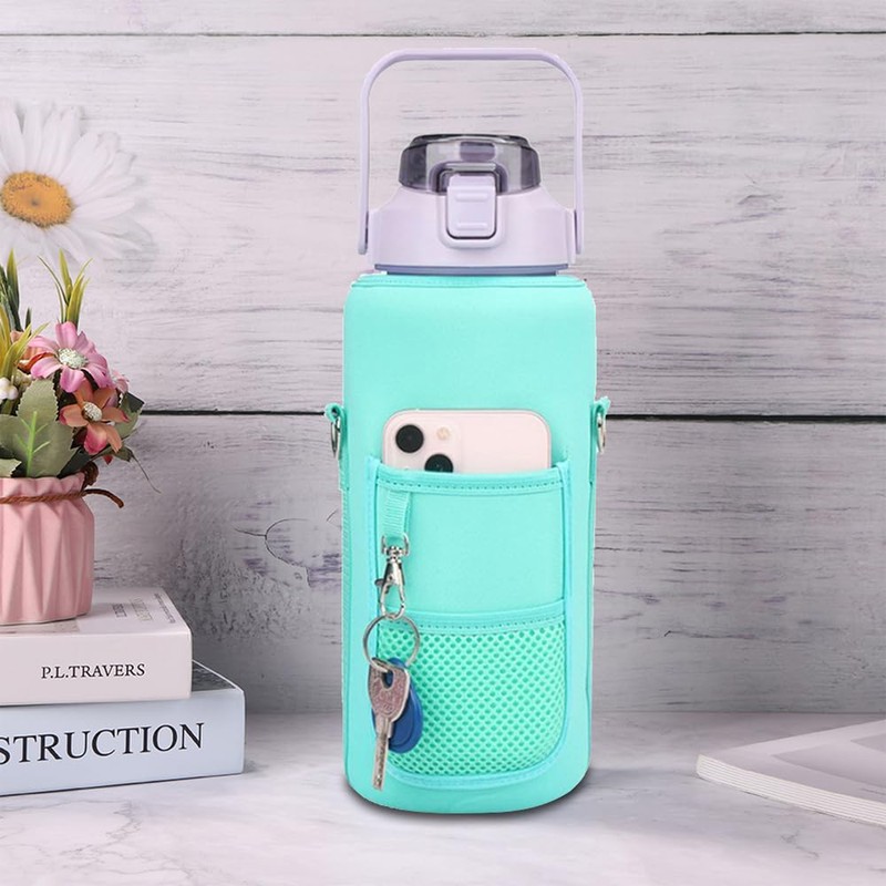 2L/64OZ Water Bottle Cover with Strap Drink Sport Cup Case