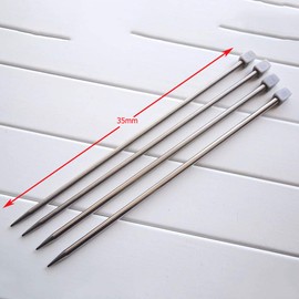 RLECS 22pcs/11Pairs Stainless Steel Knitting Needles Set 11 Size 2-8mm Single Pointed Needles for Weaving Sweaters,Scarves DIY Craft Knitting Tools 36cm/14 inch