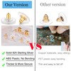 2 Pairs Earring Backs,925 Sterling Silver Earring Backs Replacements for