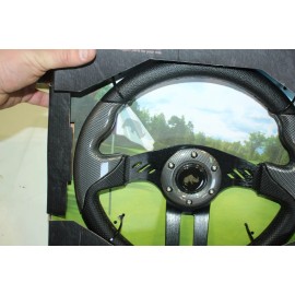 Rhox Aviator 5 Steering Wheel for Golf Cart Carbon Fiber Black 13" ACC-SW130