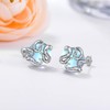 Octopus Earrings for Women, 925 Sterling Silver Moonstone Stud Earrings,