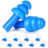 24 Pair Blue Ear Plugs Bulk NRR 29dB Reusable Silicone