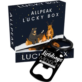 Allpeak Gifts for men, Father's Day gifts for men, bottle opener, key ring, advent calendar filling, Christmas gifts, small items, Valentine's Day, birthday, guardian angel lucky charm