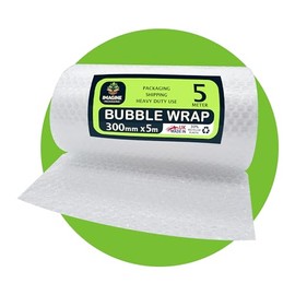 Imagine Packaging Large Bubble Wrap Roll 300mm x 5m - Small Air Bubbles Packaging for Moving House & Packing Storage Boxes