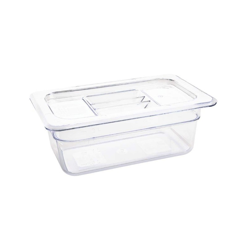 Vogue U237 Polycarbonate 1/4 Gastronorm Container, 2.4 L Capacity, 265