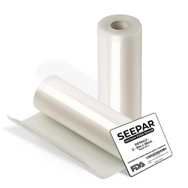 Seepar Vacuum Food Sealer Rolls, Pack of 2, (20cm x 400cm) - B PA Free