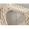 Yacht Braid Premium Polyester Rope 3/8 inch, White/Red (50 feet)