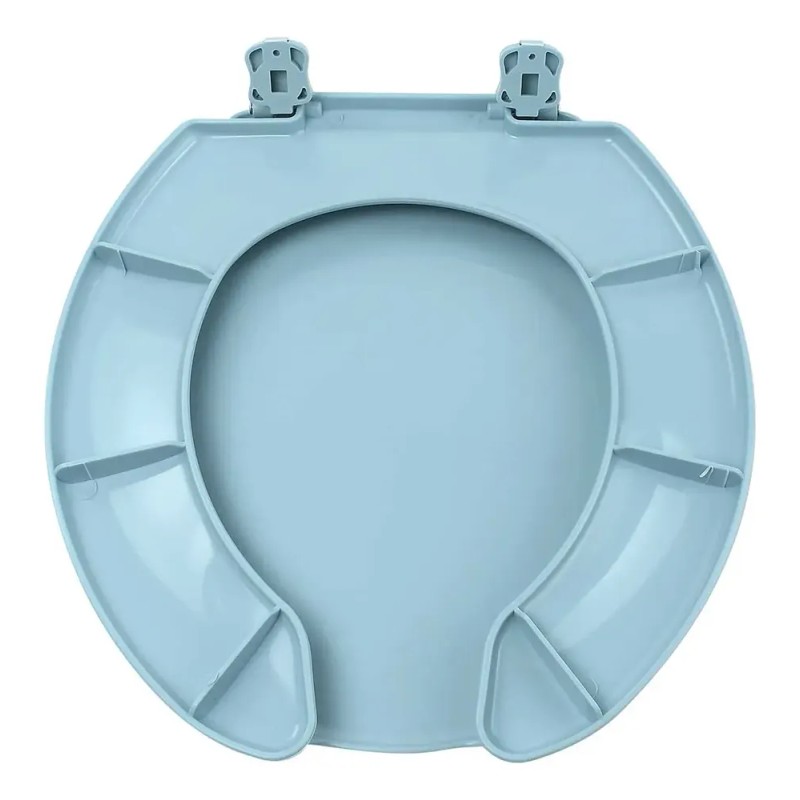 Asiento Con Tapa Redondo Azul Claro Para Wc Exel Eclipse