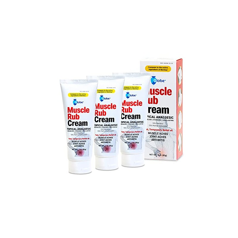 (3 Pack) Globe Ultra Strength Greaseless Muscle Rub Cream (3
