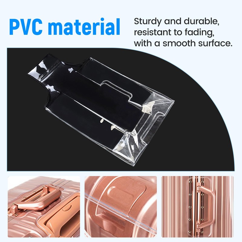 Abizarch 3Pcs Luggage Covers Waterproof PVC Suitcase Cover Dustproof Clear