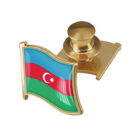 vmcoatdu Azerbaijan Flag Backs Locking Pin Keepers Locking Clasp Pin Badge International Travel Brooch Metal Alloy Souvenir Pin 0.75x0.7 Inch Small Pin (Azerbaijan)