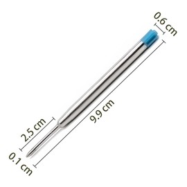 Large Capacity Refills for Ballpoint Pen Refills, Ballpoint Pen Refills for G2 Format, Ballpoint Pen Refills, Compatible Set of Refills, 1.0 mm Line Width M, Ink Colour (Blue) Pack of 10