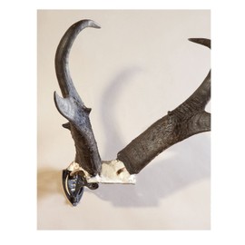 Skull Hooker Bone Bracket European Trophy Mount – Perfect Kit for Hanging and Mounting Capped Skulls for Display , Black