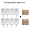 Moldes para Paletas de Hielo, 8 Cavidades de Silicona +