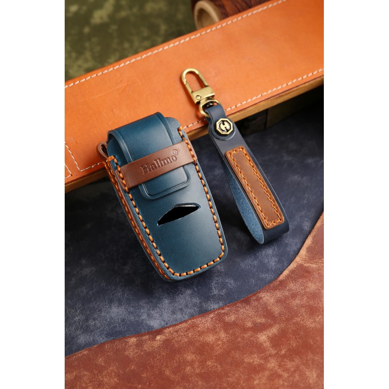 ontto 4-button Key Fob Case Leather Key Bag Fit for