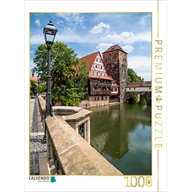 CALVENDO Puzzle NÜRNBERG View from The Max Bridge to The Hangman's Bridge 1000 Pieces 48 x 64 cm from Melanie Viola