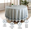 Cotton Print Club 'Apatite Blue' Block Print Tablecloth - Round