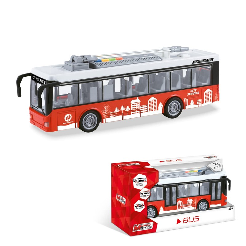 Mondo Motors 51238 Friction Bus City Service with Pull Back