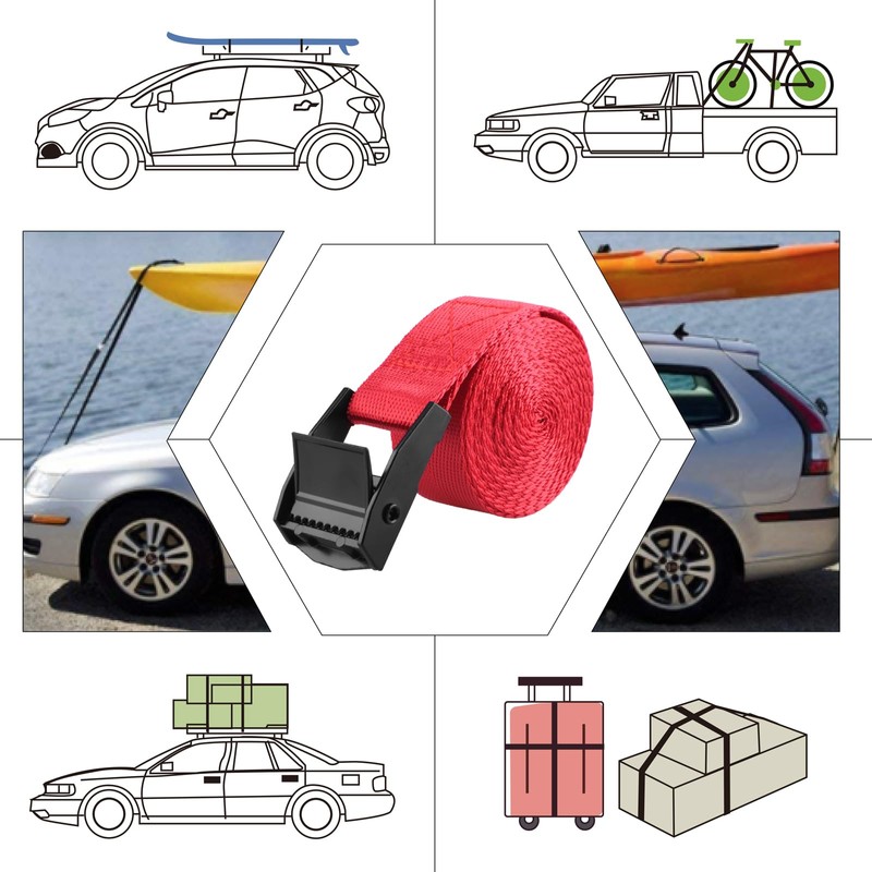 TRIWONDER Tie Down Straps Lashing Straps Nylon Webbing