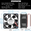 GDSTIME 60mm x 25mm 12V DC Waterproof IP67 Fan High