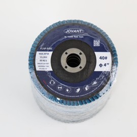 JOVANT Angle Grinder Flap Discs Set, 5/8 Inch Shank, 4 1/2 Inch High Density Abrasives, Type 29 Flap Discs for Grinding/Finishing/Grinding, 40 Grit (Pack of 10)