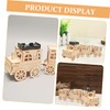 Gatuida DIY Wooden Train for Unpainted Model Train Kit Educational