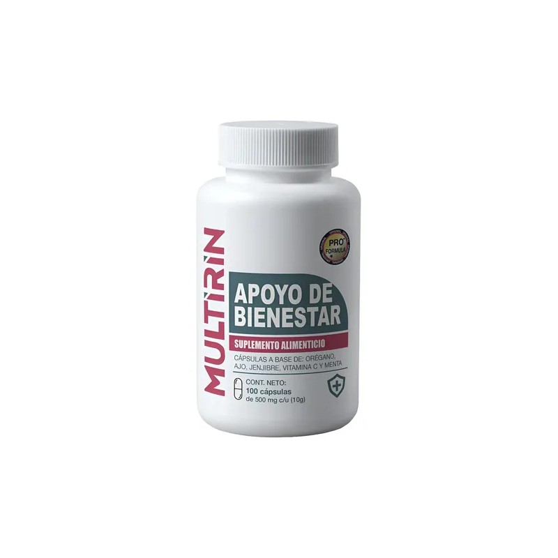 Multirin Oregano Garlic Ginger Vitamin C Menta Capsules, 100 ct