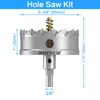 TCT Hole Saw Set, 3-3/8"(85mm) Heavy Duty Tungsten Carbide Tipped