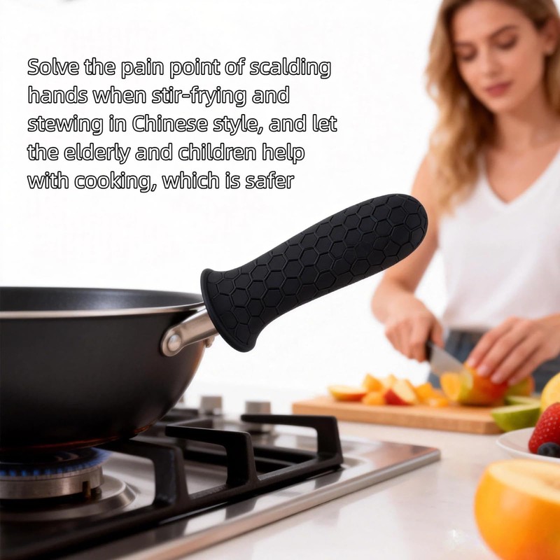 8 Pcs Silicone Pot Handle Covers Set, Heat Resistant Cast