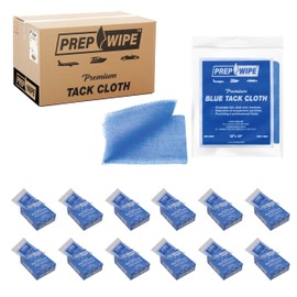 144 Prep-Wipes Tack Rag - Tack Cloths – Professional Woodworking and Painting - Lint Free, Removes Dust, Sanding Particles, Clean Surfaces – Wax Free Silicone Free, Anti-Static (Case of 12)
