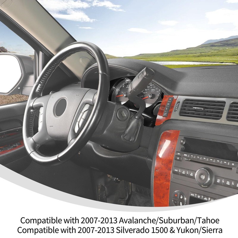 Linskip Dashboard Panel Trim Compatible with Avalanche/Suburban/Tahoe/Silverado 1500 & Yukon/Sierra