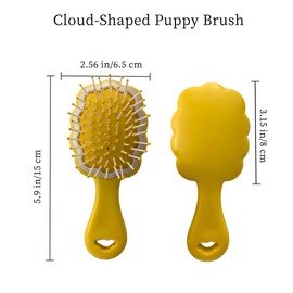 MAEELOU Gentle Cloud Air Cushion Brush Small Dogs Grooming with Gift Box, Fit for Yorkie, Shih Tzu, Pomeranian, Maltipoo, Maltese, Toy poodle, Puppy Essentials (Yellow)