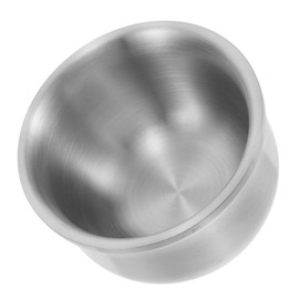 FRCOLOR Stainless Steel Shaving Soap Bowl Portable Grooming Tool for Men Cup for Cleansing for Home Use and Barber Shops
